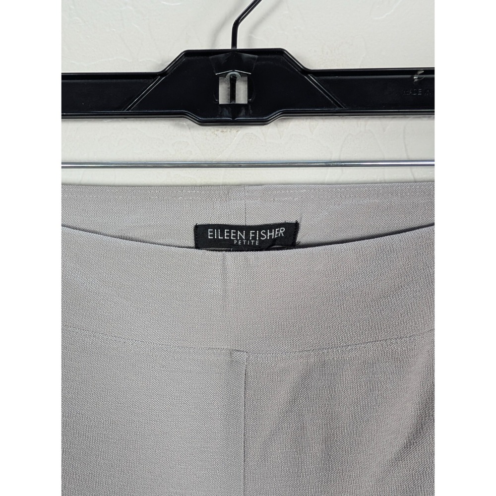 Eileen Fisher Pants Women's Petite Slim Ankle Crepe Silver Pull On System New - Picture 4 of 10